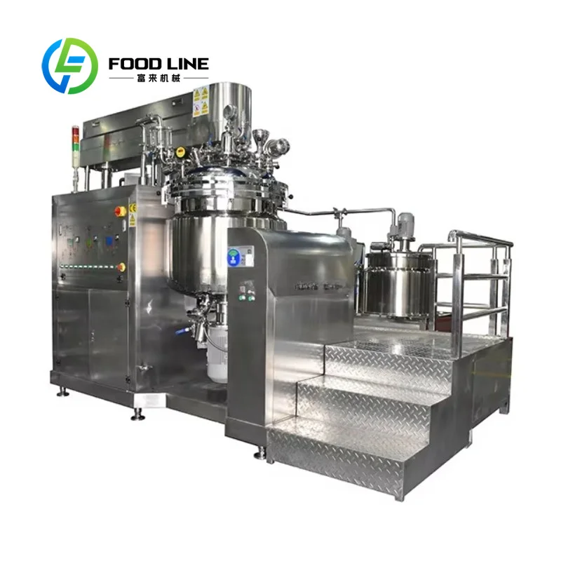 Customize Low Noise Vacuum Emulsifying Equipment for Factory Production Line with Stable Running and Easy Cleaning Operation
