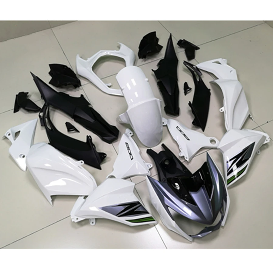 Motorcycle For Kawasaki Z800 2013-2014-2015-2016 Full Fairing Kit Injection Bodywork Cowling Black and white silver printing