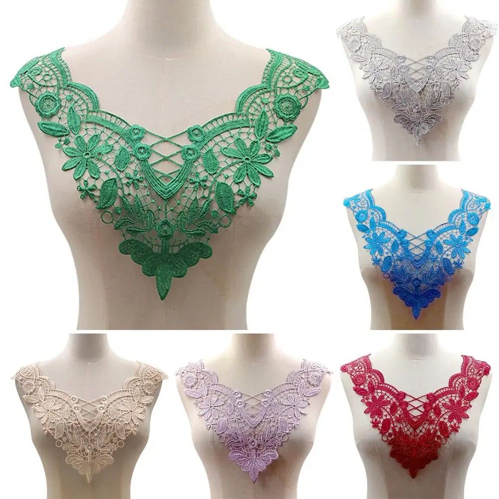 Embellished Lace Collar Elegant Embroidered Lace Collar Applique for Diy Sewing Supplies Hollow Out Lace for Women's for Women