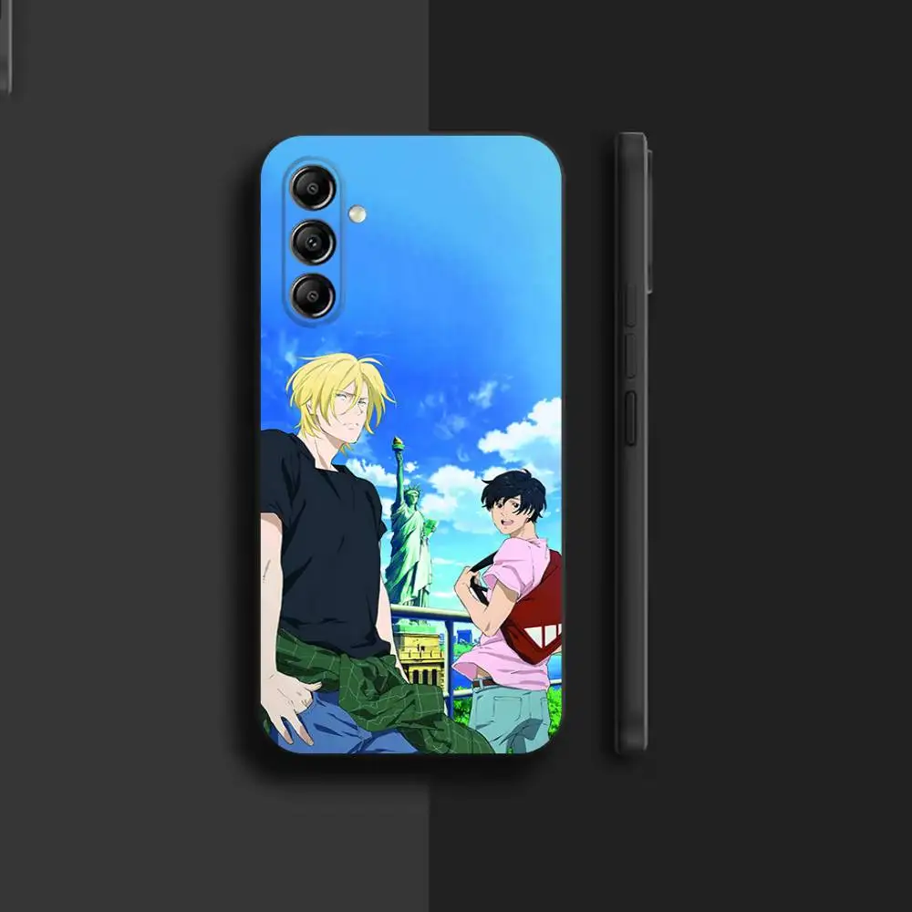 B-Banana Fish Ash Lynx Eiji Okumura Phone Case For Samsung Galaxy  A22 A21 Ultra  A70  A71 A73 A72 Black Back Cover view 5