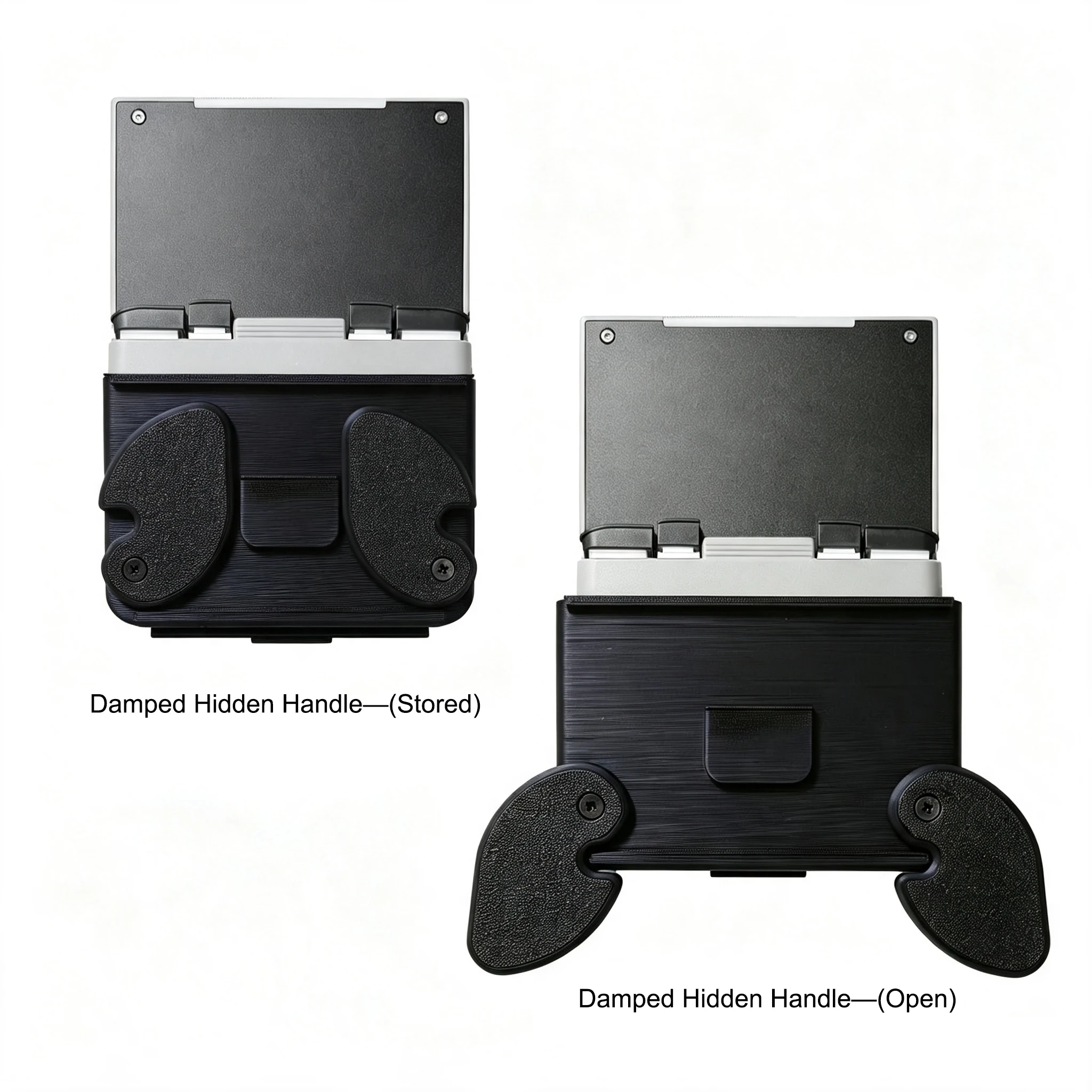 For TRIMUI BRICK PRO 3D Printed Retractable Hidden Grip with Screen Cover Full Access Fighting Game Handheld Controller Grip