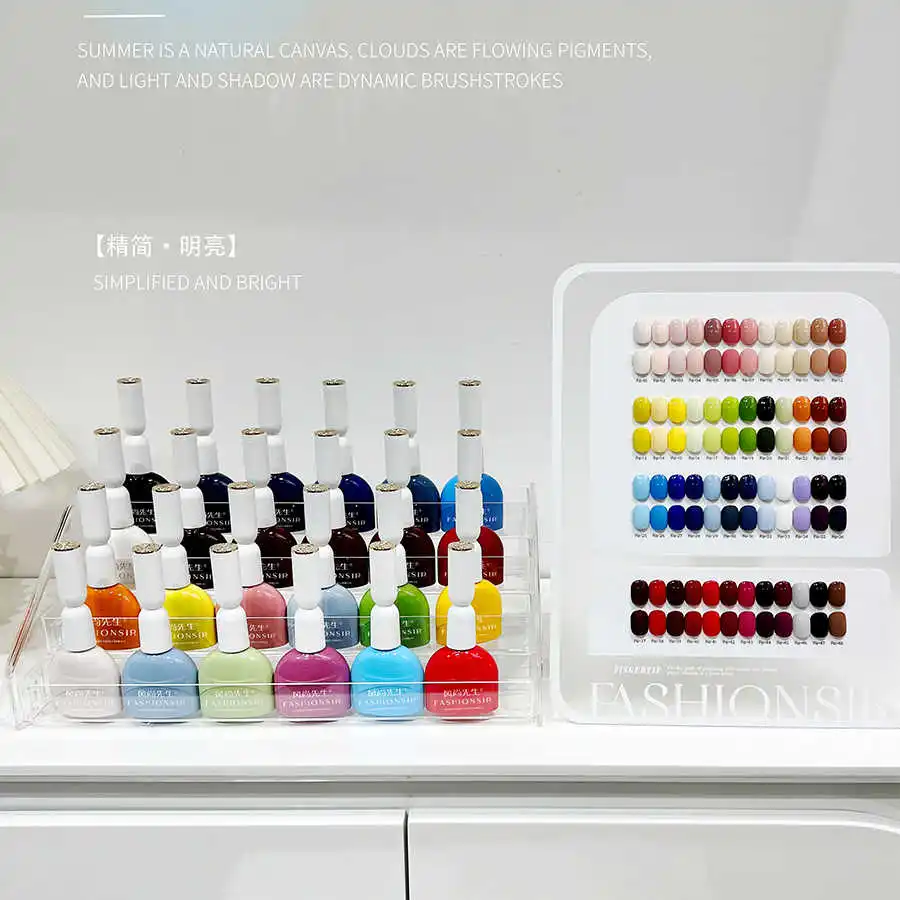 

FASHIONSIR 2025 Новая горячая распродажа, практичный однотонный набор гелей для ногтей, 48 цветов, долговечный масляный клей для дизайна ногтей, один цвет, одна бутылка