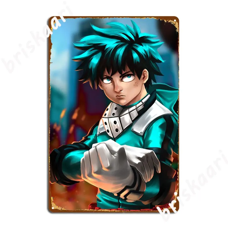 Izuku Midoriya Deku Metal Sign Cinema Kitchen Wall Decor Home Funny Tin Sign Posters