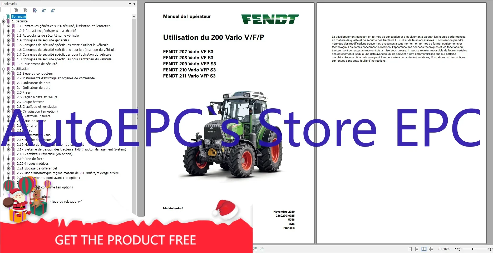 

ТРАКТОР FENDT AutoEPC, 22,3 ГБ, обновленный в формате PDF, диаграммы 2022, руководство по эксплуатации и руководство по мастерской, французский DVD