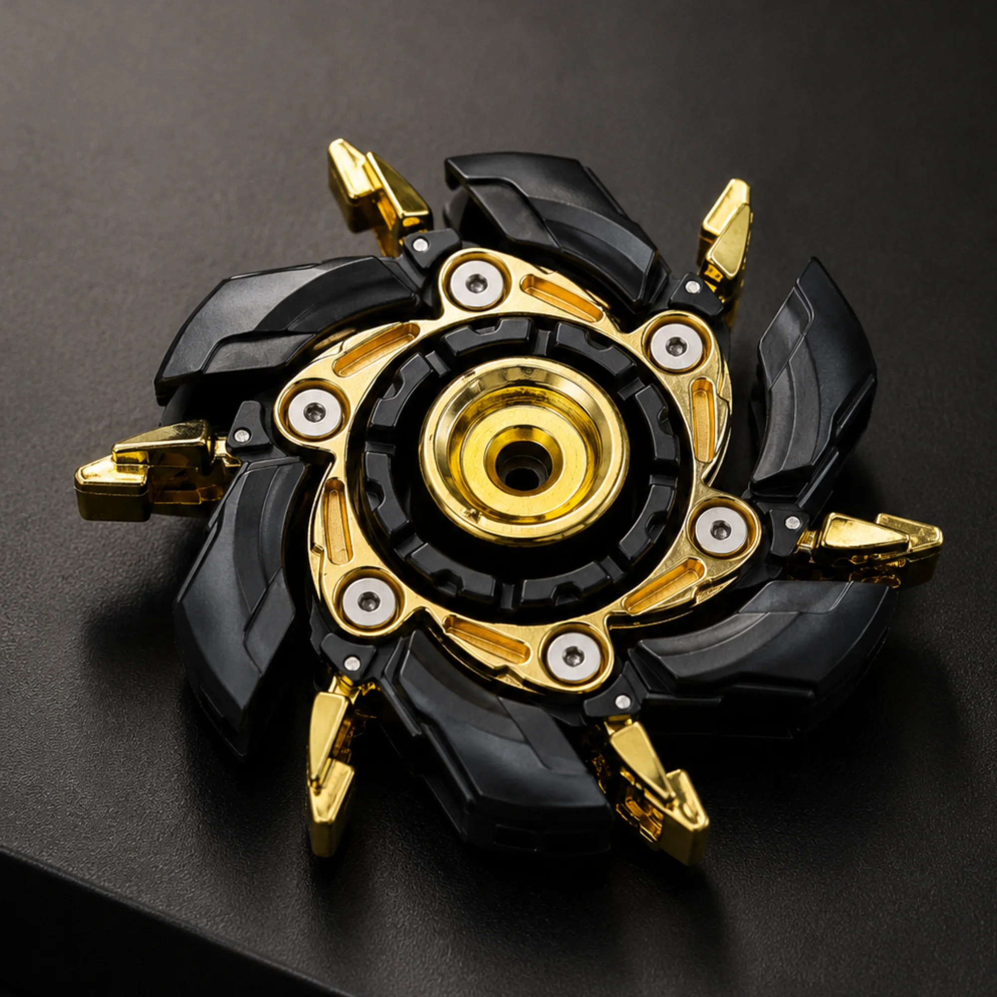 EDC Fidget Sliders Fidget Toys Stressabbau für Erwachsene Magnetisches Metall Fidgety Mood Buster Open Armor Kreisel Fidget Toys – Detail 1