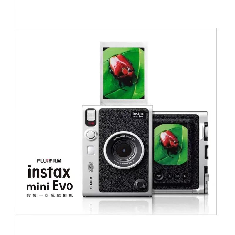 Brand New FUJIFILM Instax Mini EVO Instant Film Retro Camera Black Bare Metal