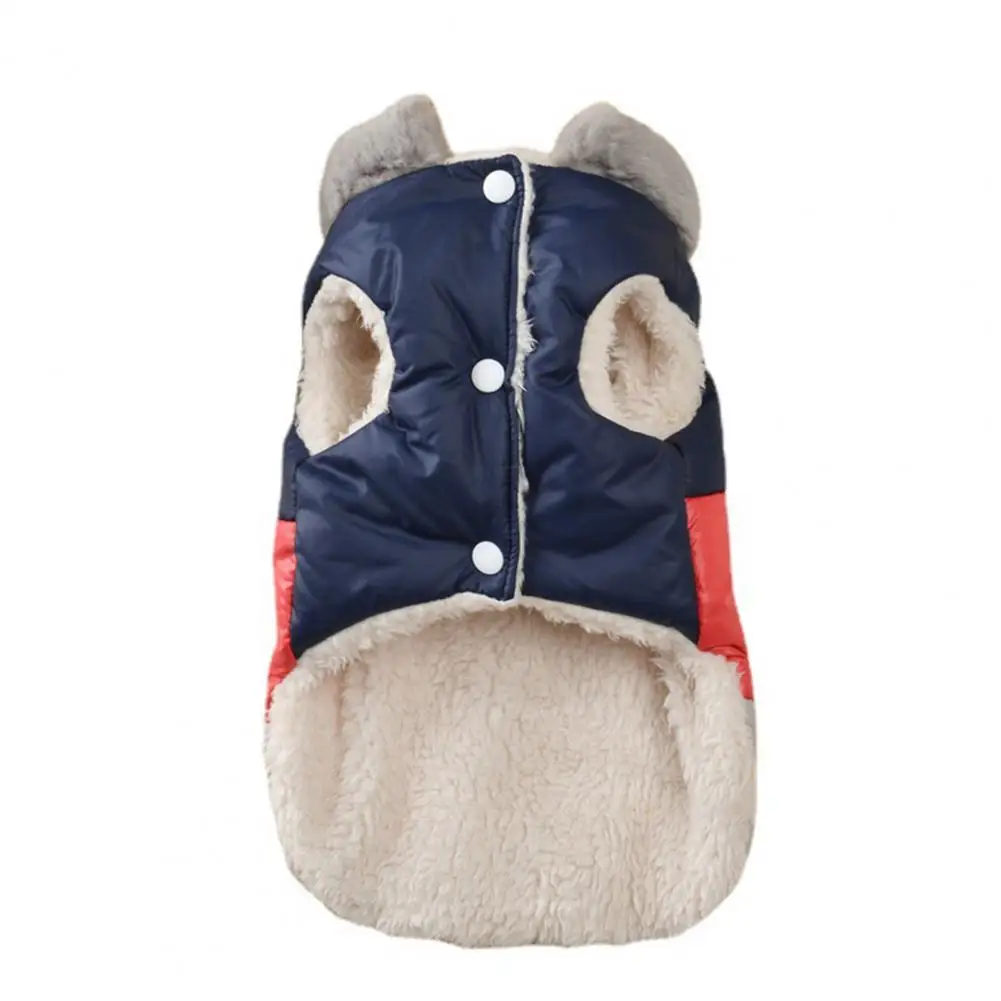 Casual  Lovely Color Matching Pet Cotton Coat Long Lasting Dog Clothes Soft   Everyday Clothing