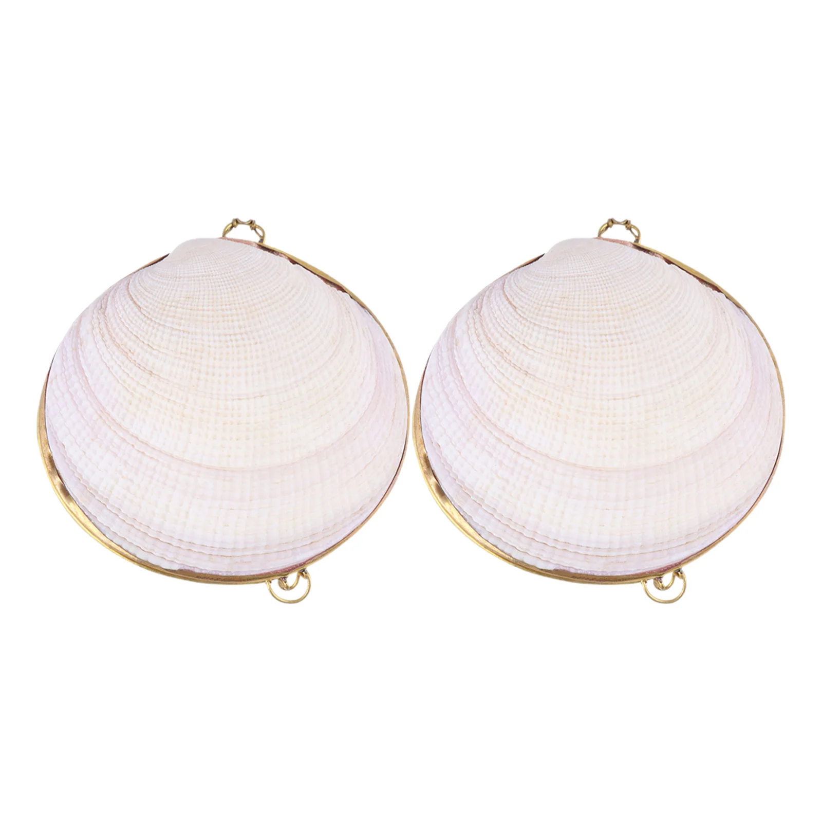 

2Pcs Elegant Seashell Jewelry Box Small Dish Holder Necklace Organizer Gift Shell Jewelry Dish Seashell Bowl Shell Decorations