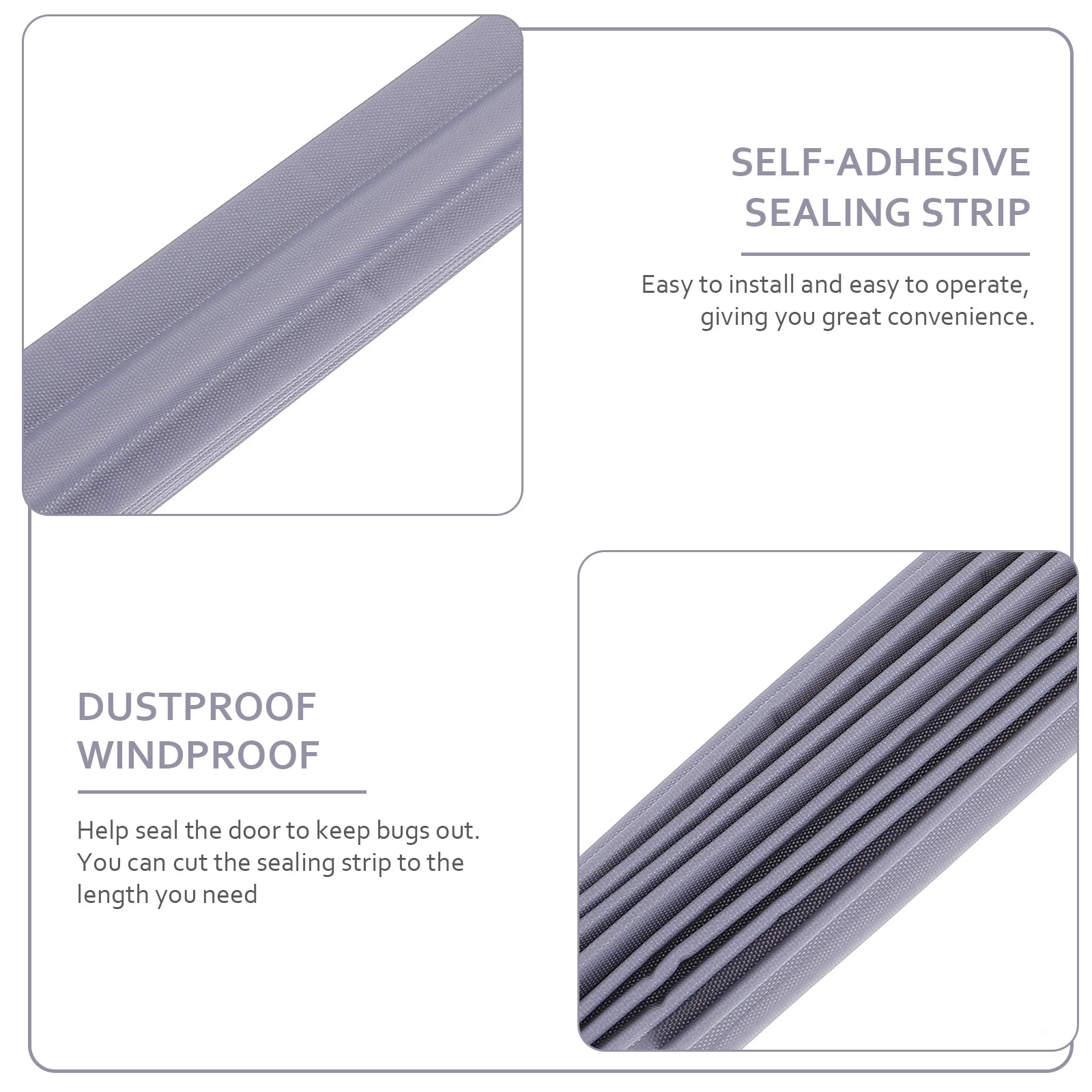 1 rotolo di nastro autoadesivo per sigillare il fondo della porta, nastro in schiuma per gli spazi vuoti delle porte della finestra, antipolvere, antivento, riduzione del rumore, a prova di insetti