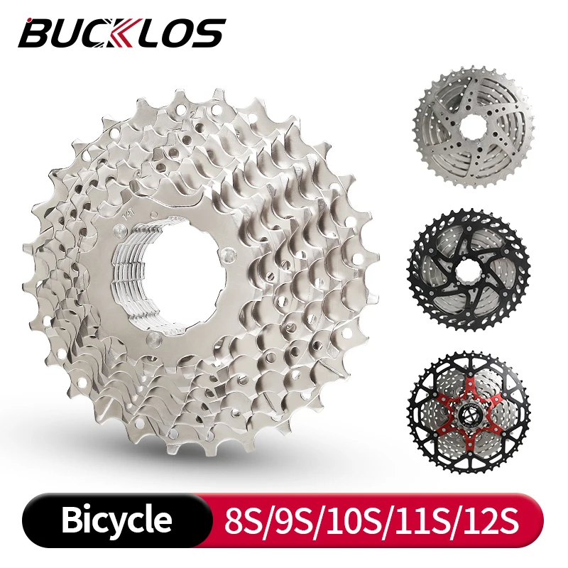 BUCKLOS 8/9/10/11 Speed Cassette Cogs MTB Road Bike Cassette Sprocket Freewheel 28T/32T/40T/46T/50T