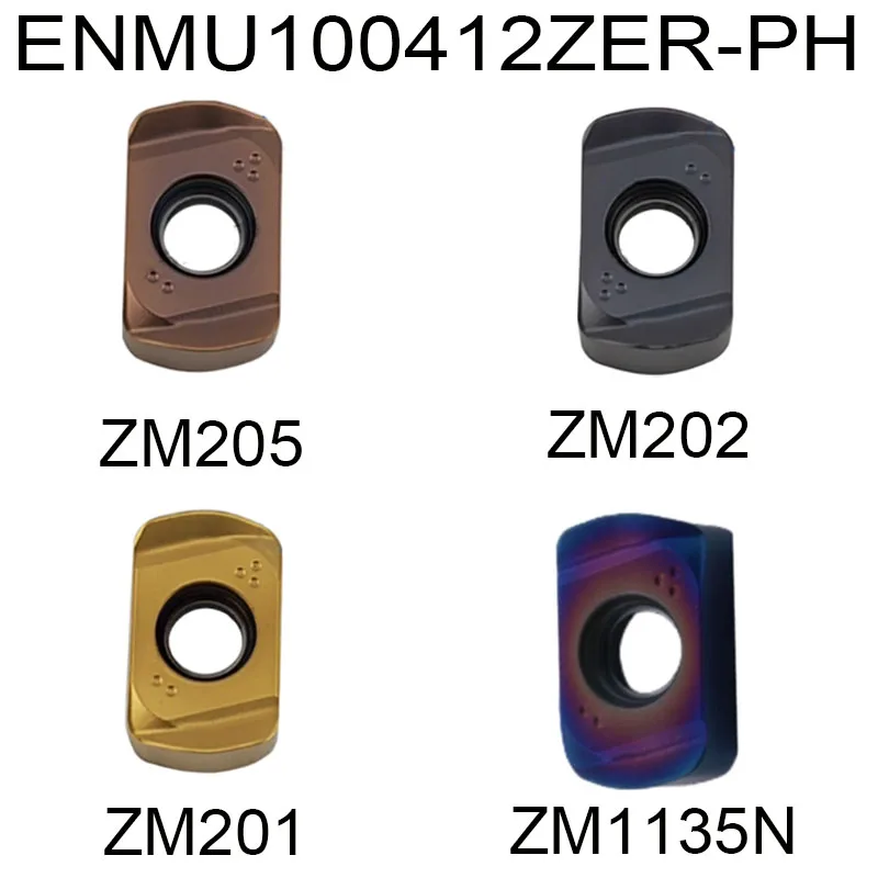 10 PZ ENMU100412ZER-PH ENMU100412ZER Inserti per fresatura ad avanzamento rapido in metallo duro CNC Utensili per tornitura Lama da taglio CNC