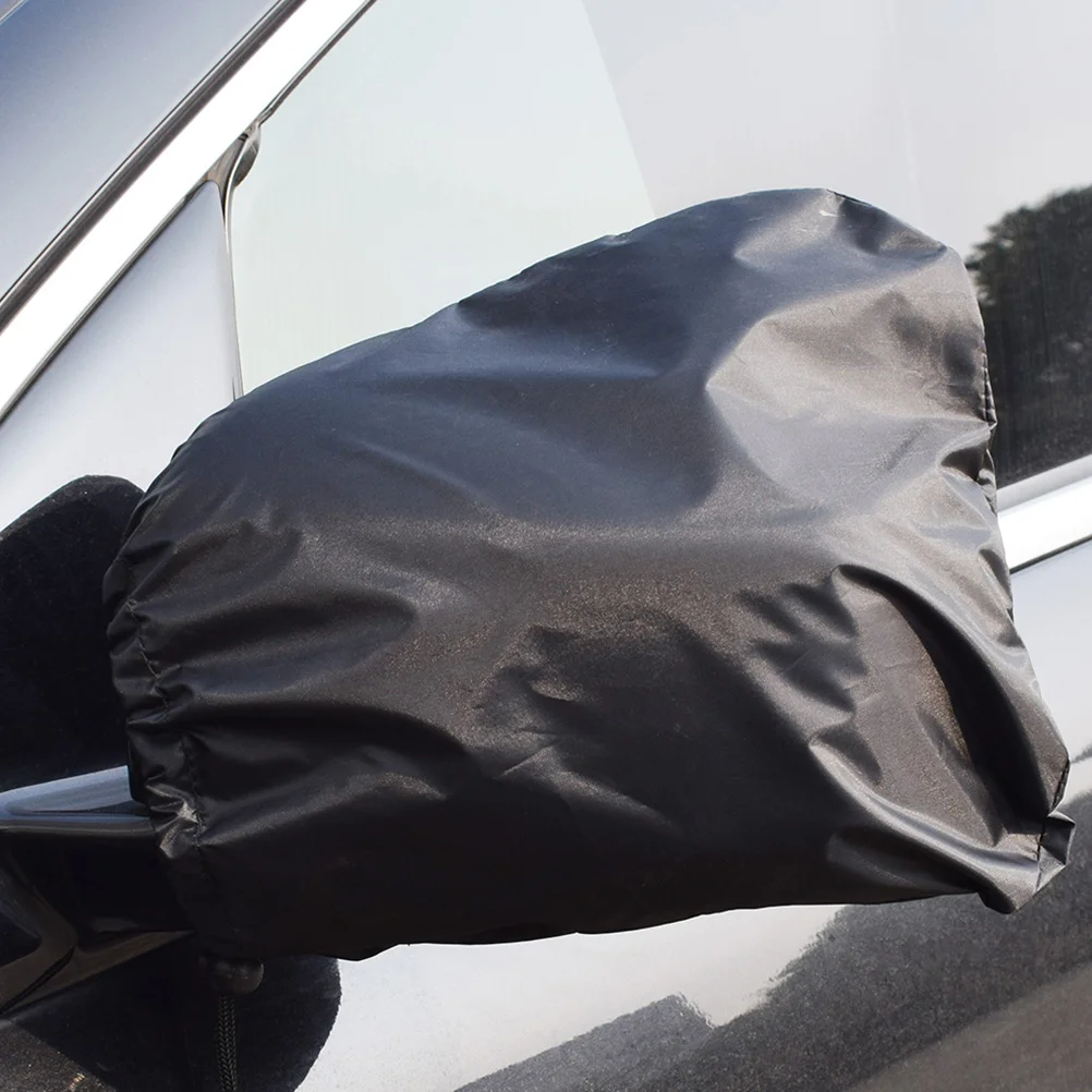 

4Pcs 33x27cm Snowproof Side Mirror Cover Waterproof Oxford Fabric Car Rear View Protector Drawstring Design for All Weather Use
