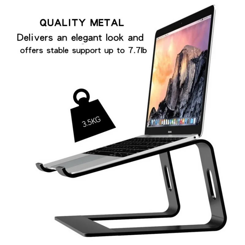 Adjustable Laptop Stand Aluminium Alloy Desktop Lift Computer Stand Vertical Heightening Storage Shelf for Notebook Computer