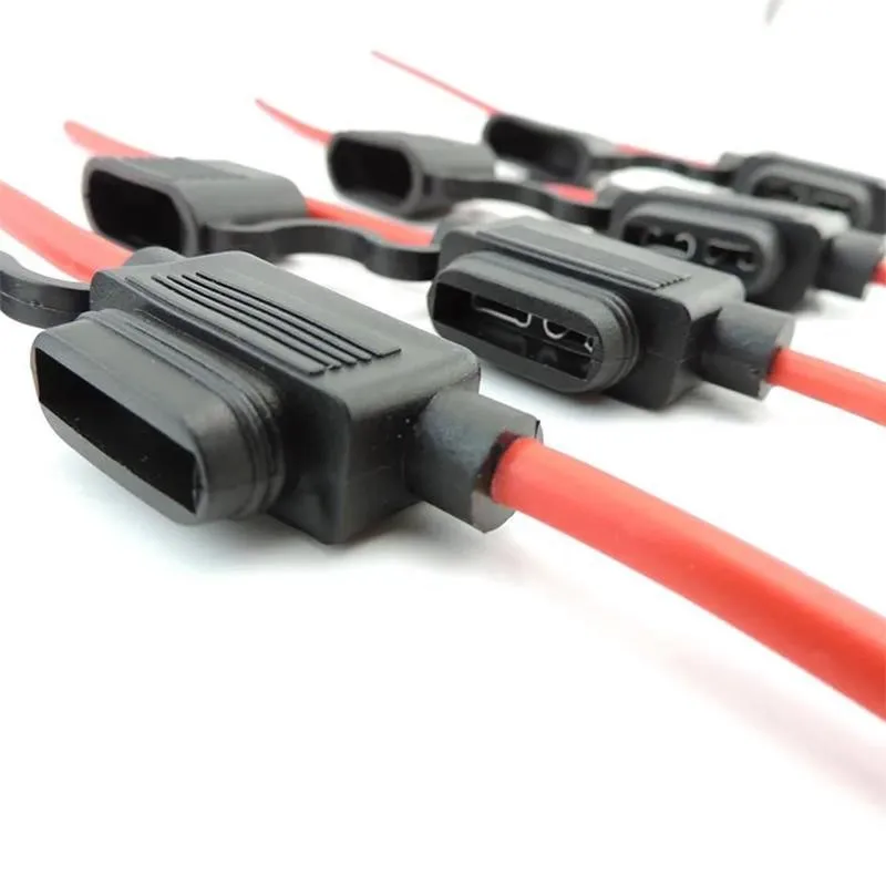 16/14/12/10AWG Waterproof Auto Fuse Holder Mini Small Medium Car Blade Fuse Wire Cable 10A 20A 30A 50A Fuse Power Socket E4
