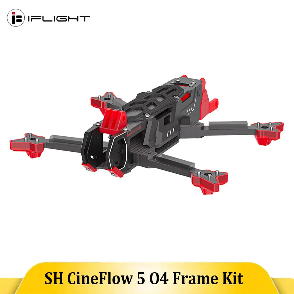 

iFlight SH CineFlow 5 O4 pro 5-дюймовый комплект рамы FPV с рычагом 5 мм, совместимый с деталями BLITZ Mini F7 Stack E55R 4-IN-1 ESC FPV