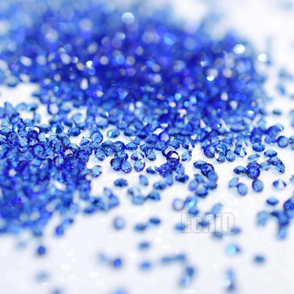 1440 stks 2mm Nagels DIY Diamant Blauw Kristal Steentjes Helder Kleine Glanzende Nail art Strass Kralen Punt Terug D8146