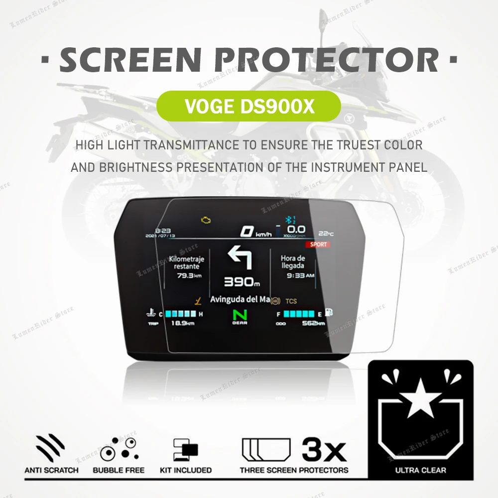 Motocicleta Scratch Cluster Screen, Dashboard Protection, Instrument Film, Acessórios para Voge Ds900x, Dsx900, Novo, 24