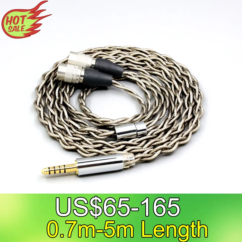 99% Pure Silver + Graphene Silver Plated Shield Earphone Cable For Mr Speakers Alpha Dog Ether C Flow Mad Dog AEON LN007939