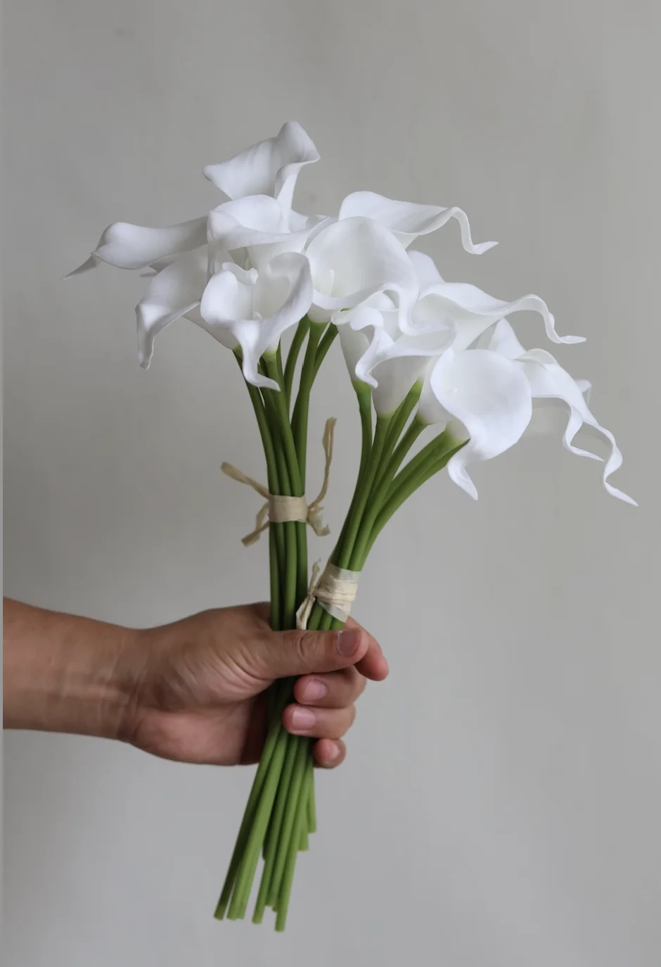 DEXINFL Ivory White Callas Real Touch Calla Lilies for Silk Wedding Bridal Bouquets, Bridesmaids Bouquets, Artificial Flowers