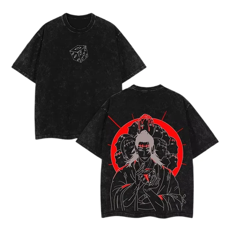 

Новинка: Мужская футболка с коротким рукавом Jujutsu Kaisen, с эффектом потертости, с графическим принтом, для мужчин