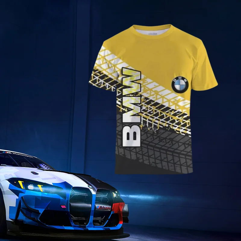 

Summer BMW Men's Quick-drying T-shirt 2025 High-end Luxury Car Brand Short-sleeved Comfortable Casual Off-road Motorcycle Top