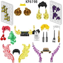The Action Figures Gloves Whip Weapons Pants Hair Parts Model Blocks MOC Bricks Set Gifts Toys For Children KF6198