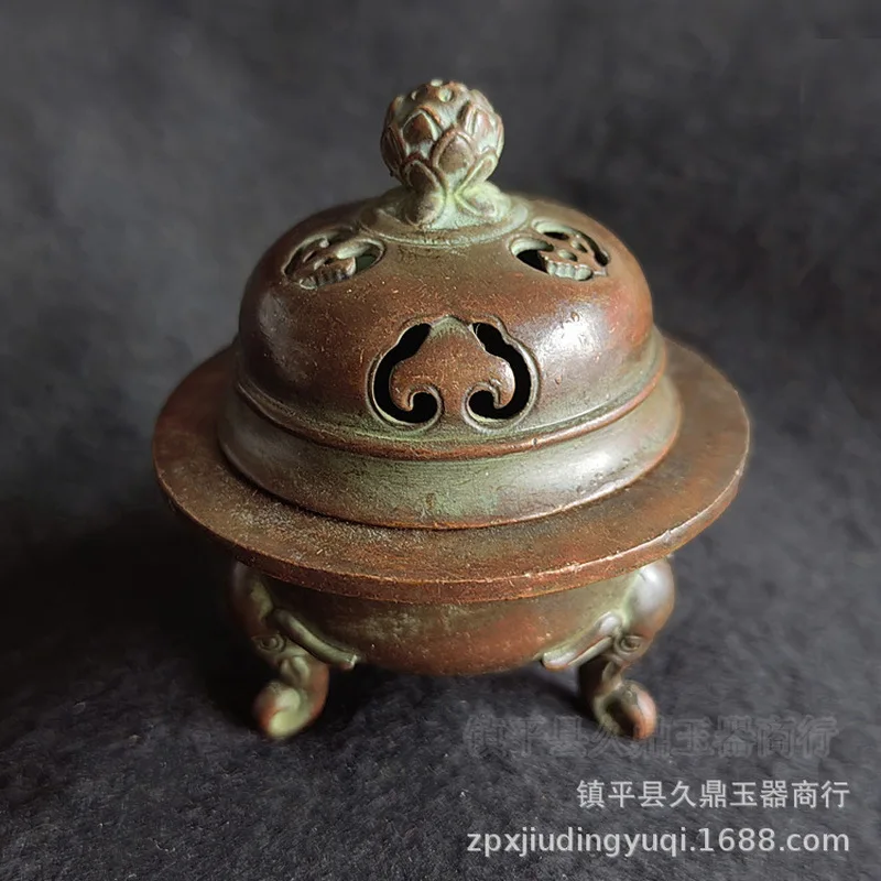 , brass three-legged , home and office decorative copperware, copper incense , aromatherapy burner