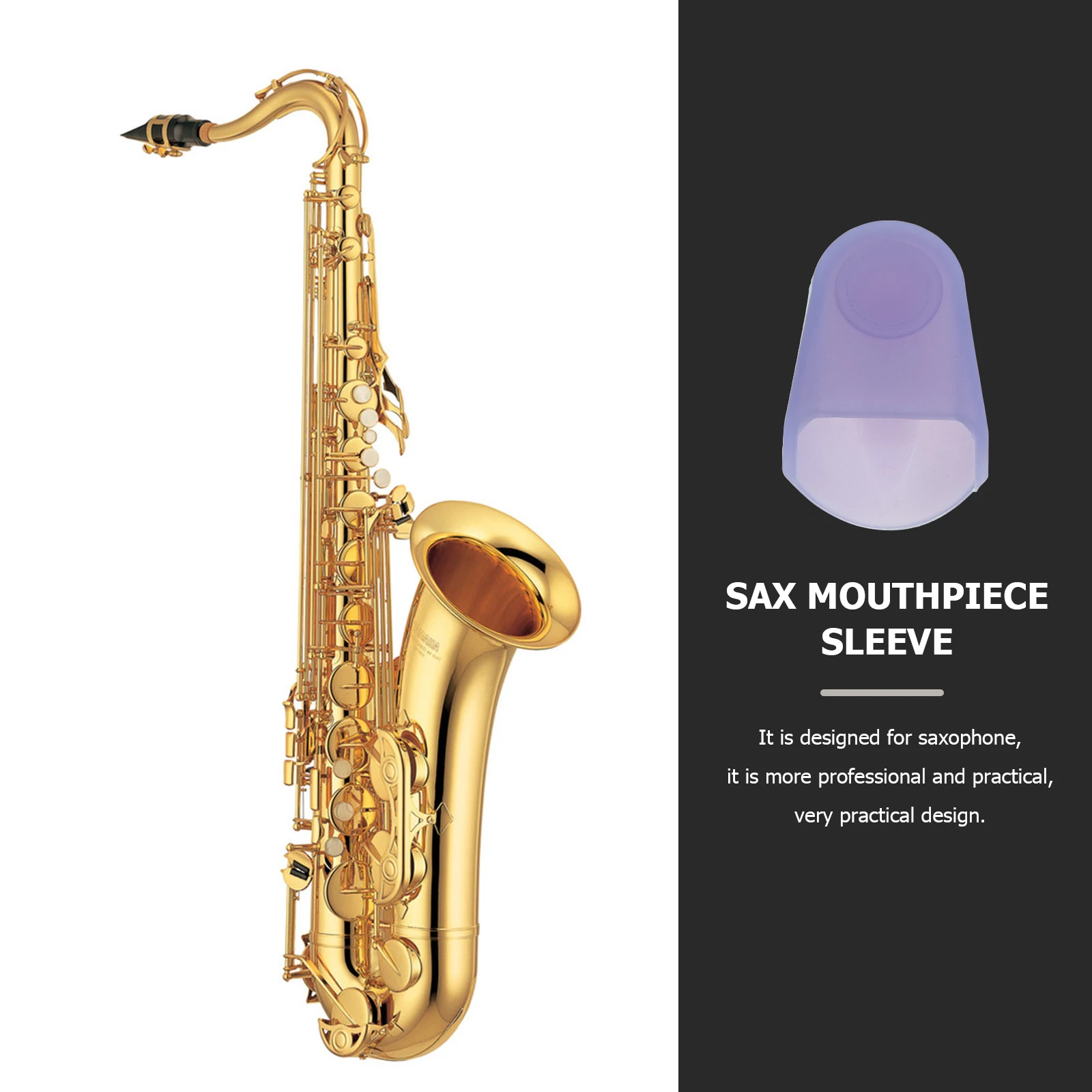 

Silicone Protective Mouthpiece Cap for Saxophone Clarinet Accessories Protective Cover Lightweight Portable Design Safe