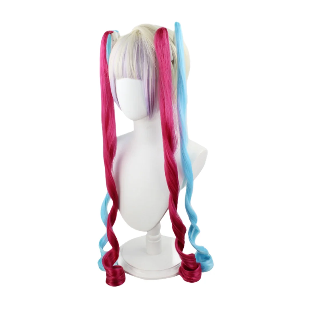 Game NEEDY GIRL OVERDOSIS KAngel Cosplay Pruik Super Hyper God Twin Tails