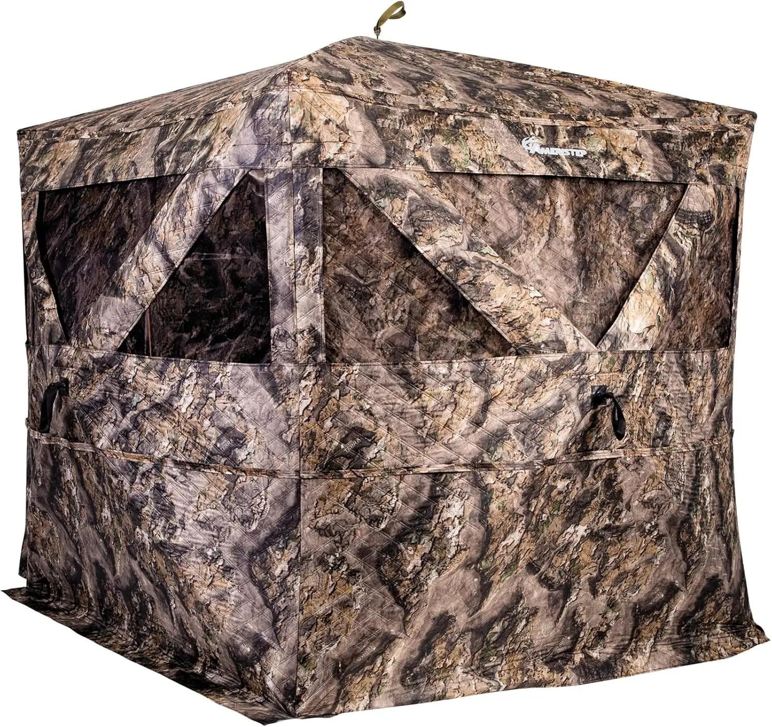 4 Person Insulated Hunting Blind Designed for Cold Weather in Mossy