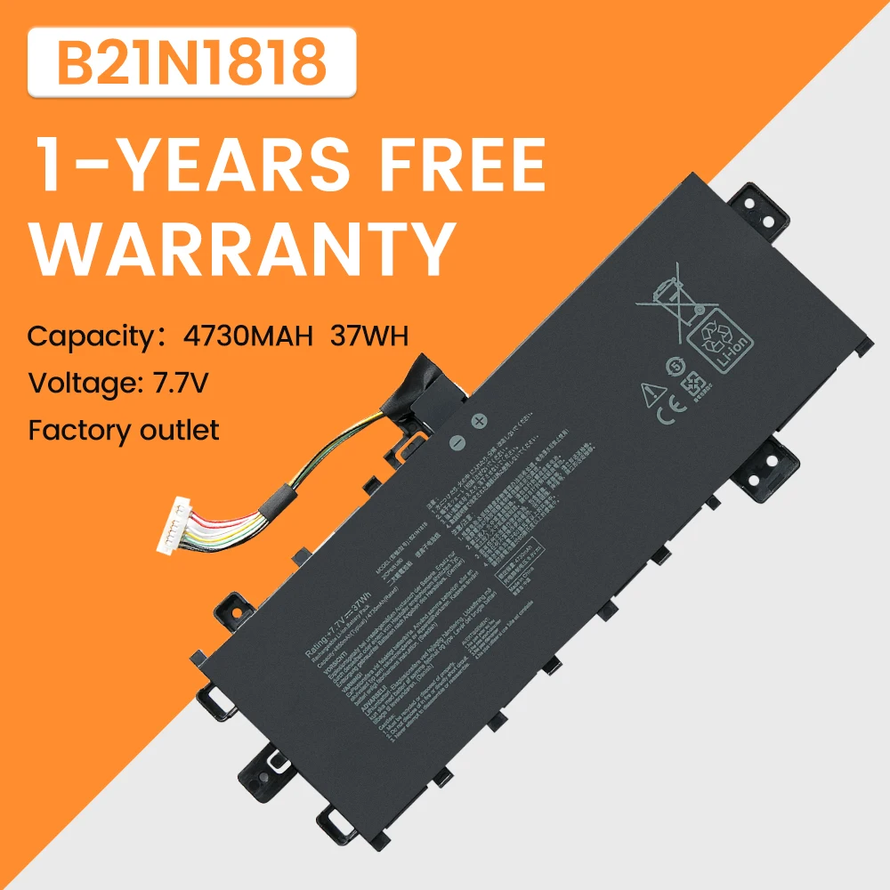 

B21N1818 Laptop Battery For ASUS VivoBook 17 X712 X712FA X712FB B21N1818-2 C21N1818 B21N1818-3 B21N1818-1