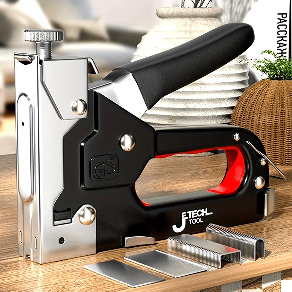 

1PC 4-in-1 Heavy Duty Staple Gun - Adjustable for T/U/I/Pin Nails, DIY Furniture/Woodworking