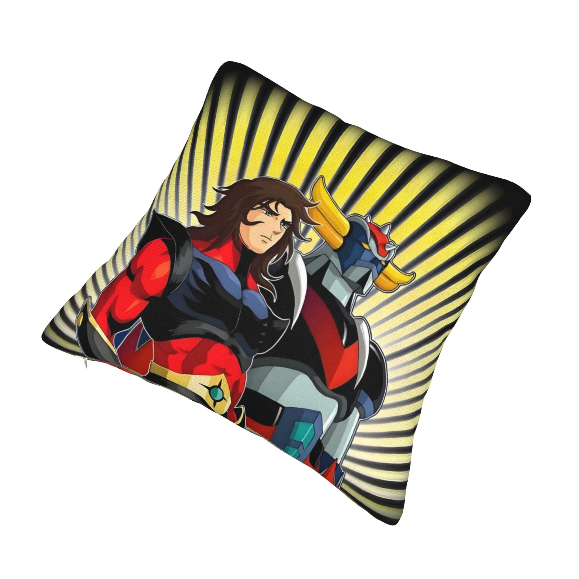 Goldorak Grendizer Goldrake UFO Robot Throw Pillow Sofa Mechanical Warrior Modern Cushion Cover Velvet Pillowcase