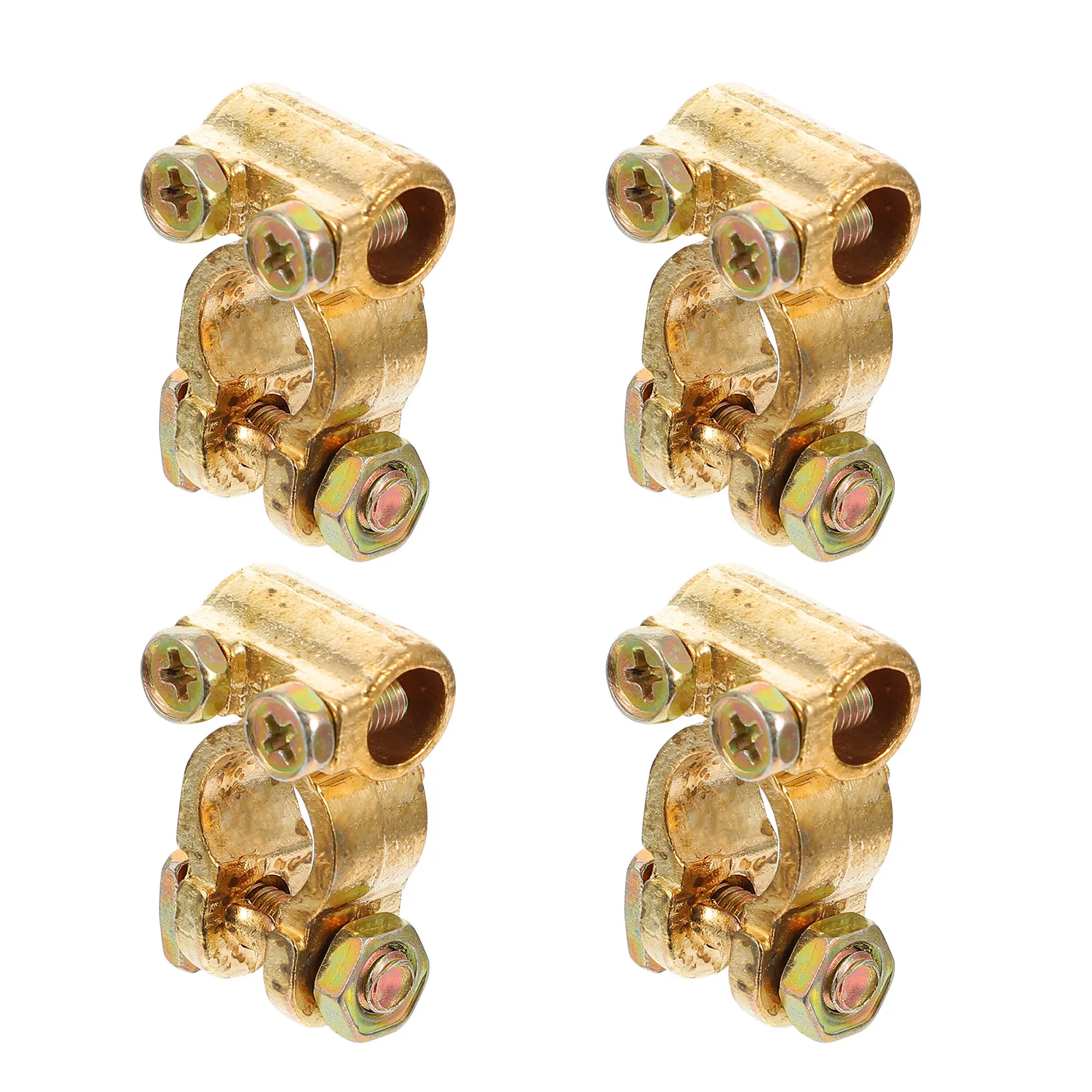 4pcs Aluminum Alloy Connectors Car Battery Clamp Car Battery Clamp Truck Durable Rust Resistant Electrical Conductivity