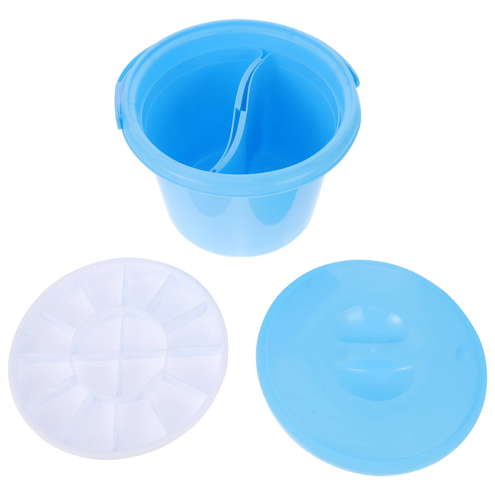 

1Set Painting Brush Washing Bucket Plastic Sturdy Artist Brush Basin Paint Tool Container Easy Cleaning Drying