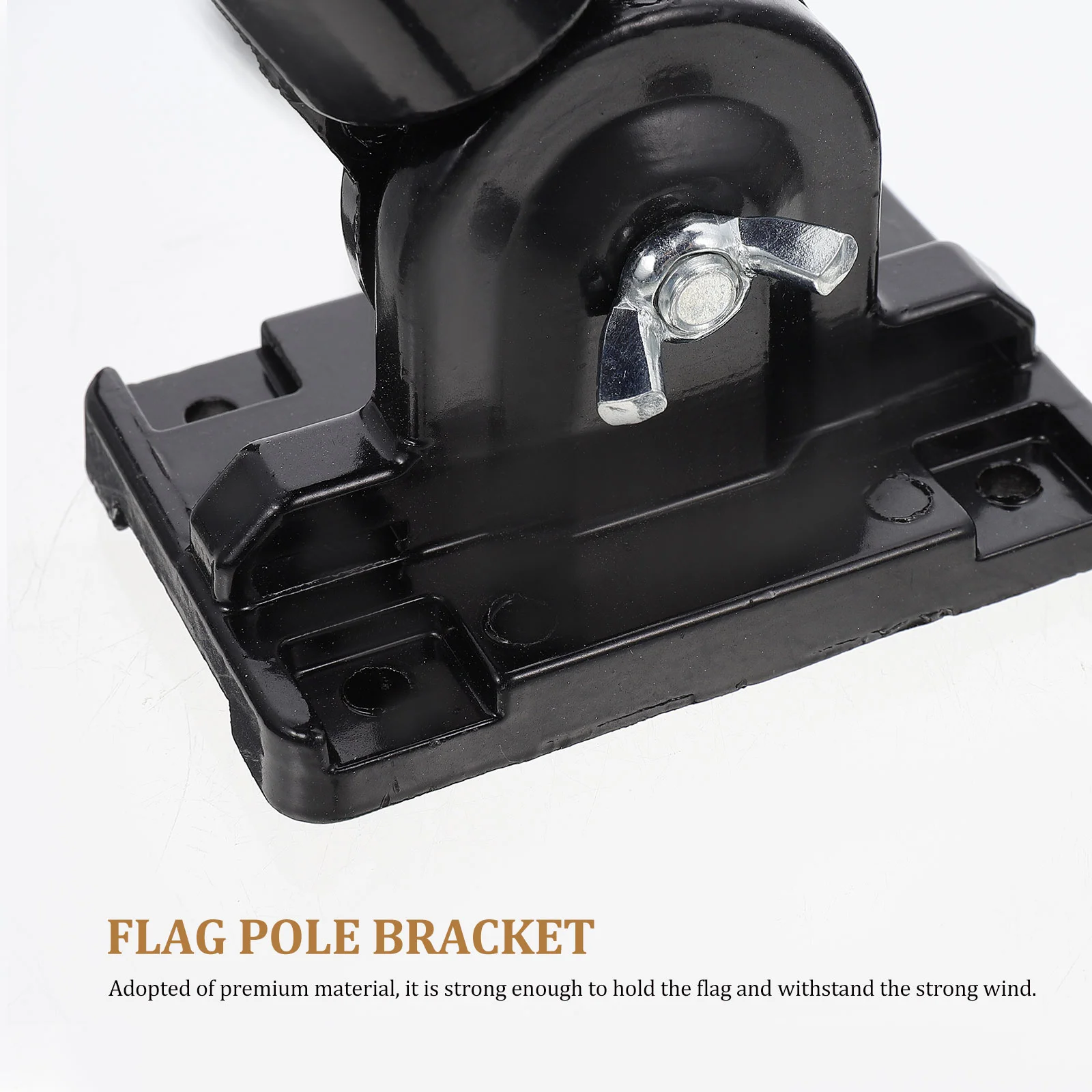 Flagpole Bracket Holder Mounting Adjustable Aluminum Alloy Wall-mounted Fixing Accessory