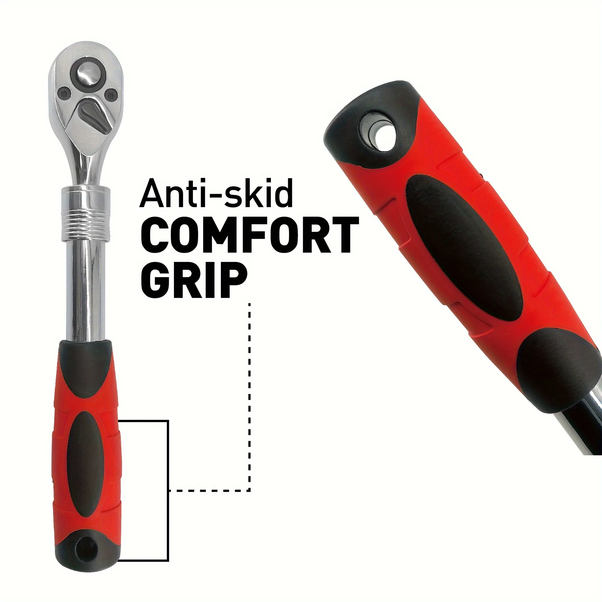 3/8 calowy napęd 72 zęby chowany klucz zapadkowy automatyczny klucz szybkiego zwalniania, zamocowana głowica