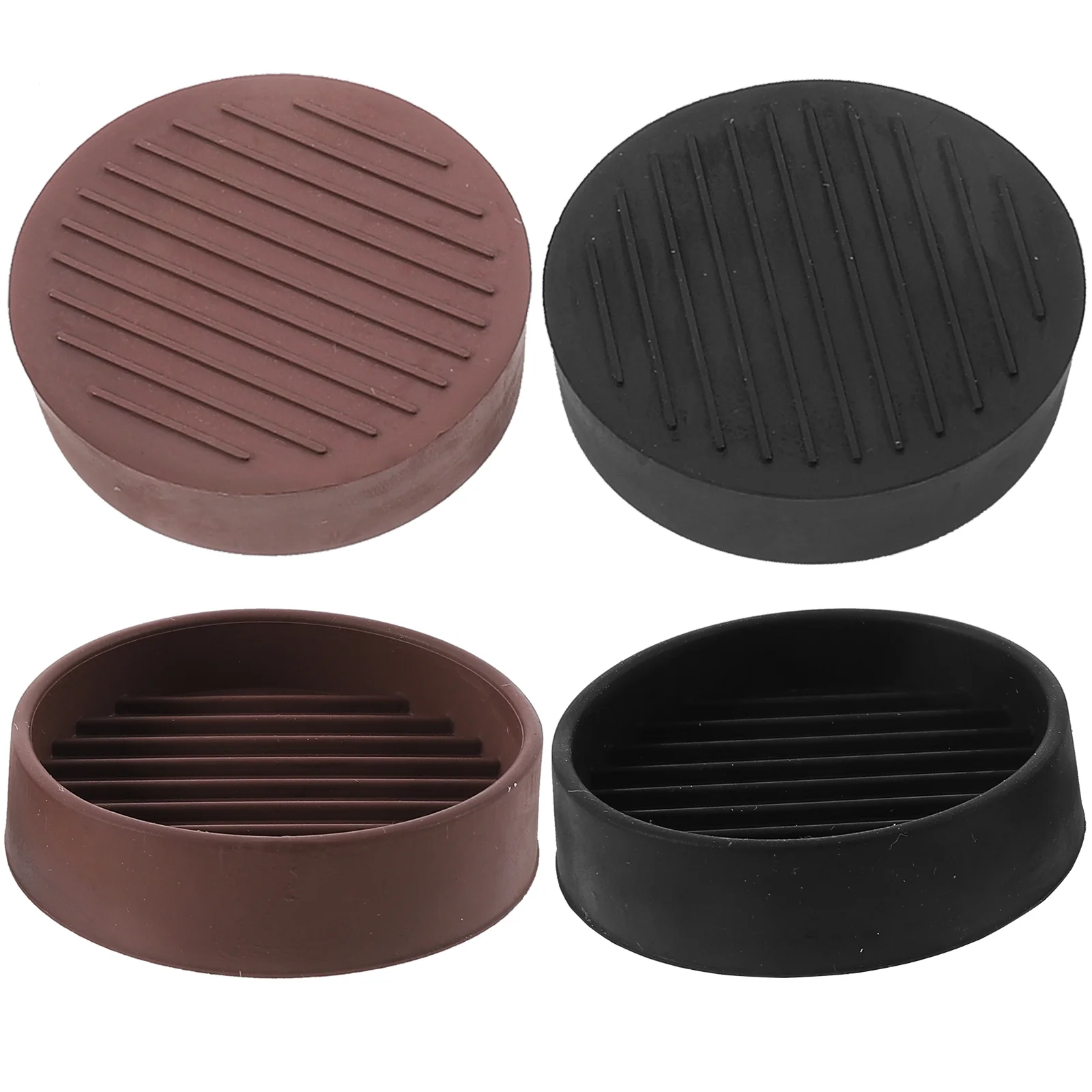 4 Pcs Furniture Caster Cups Wooden Floor Foot Pads Leg Cushions Multi-function Coasters Household Rubber Compact