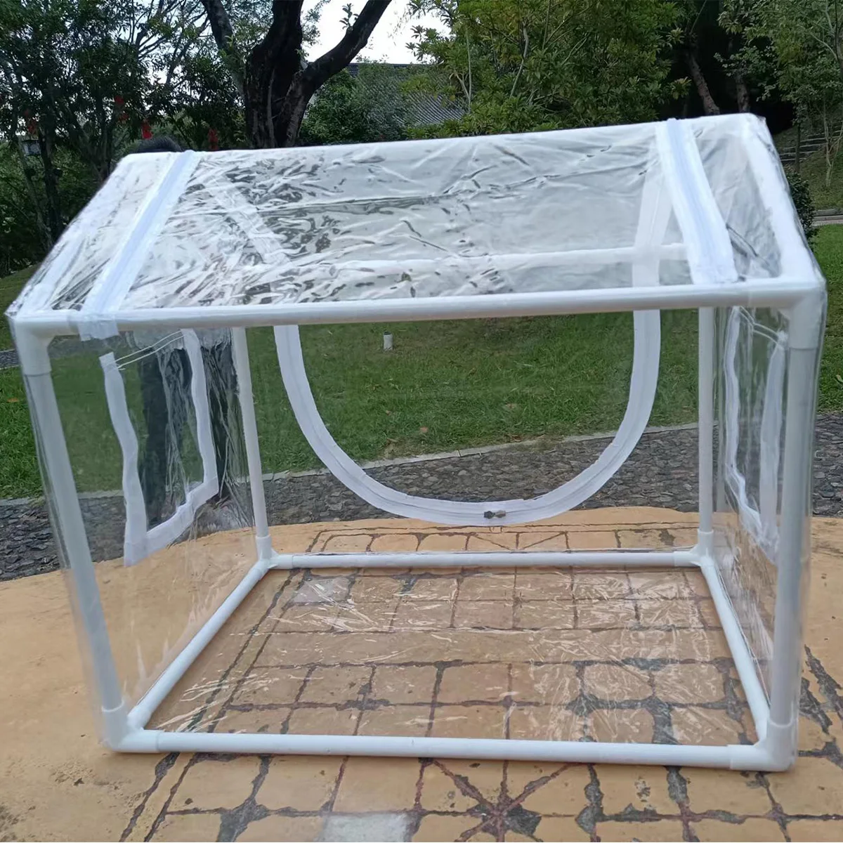 Portable Greenhouse Rain Shelter Suitable for Indoor and Outdoor Use in Courtyards - Easy to Install PVC Transparent Cover