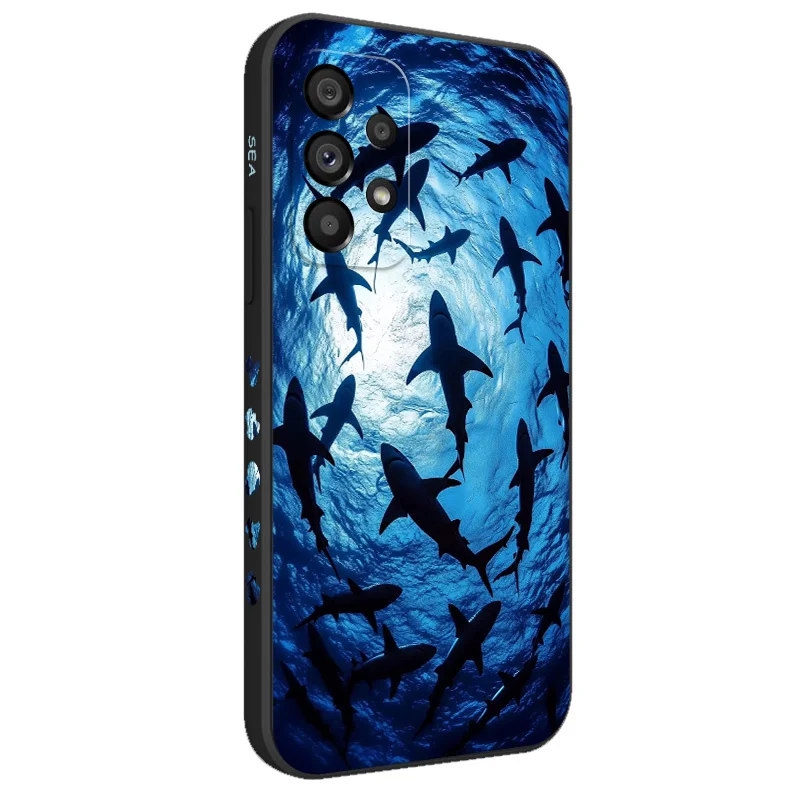 

Roaming Shark Phone Case For Samsung Galaxy A73 A53 A33 A23 A13 A03 A72 A52 A52S A32 A22 A12 A71 A51 A31 A21S Silicone Cover