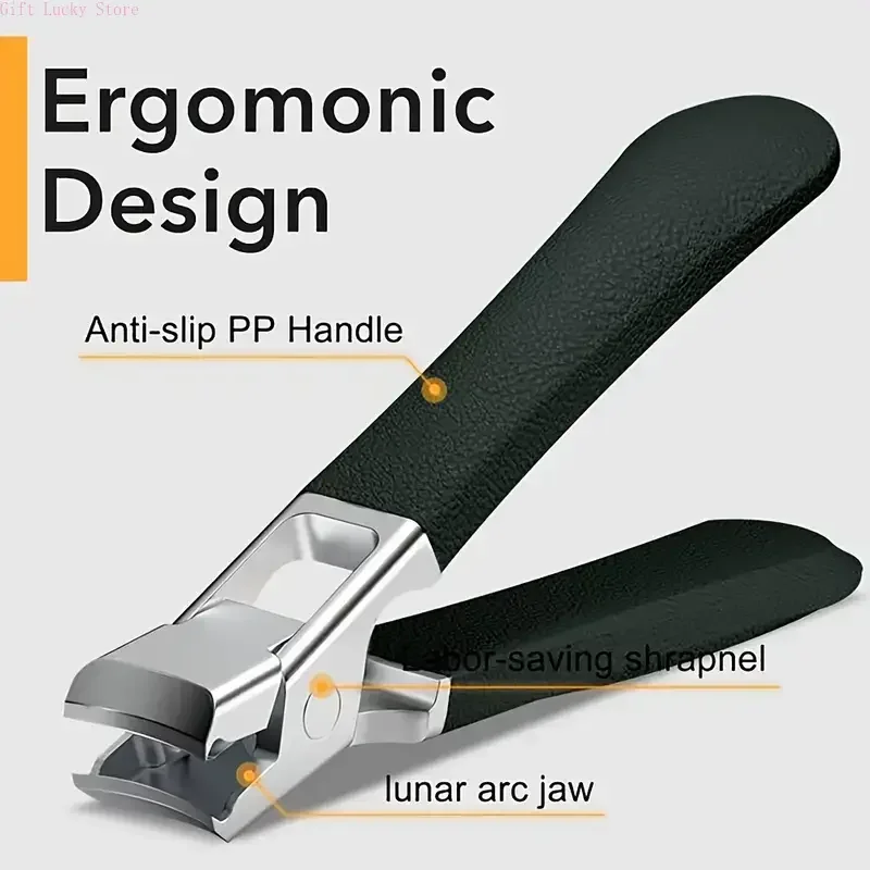 Professionelles Nagelknipser-Set aus Edelstahl für dicke Nägel, spritzwassergeschützt, scharfer Trimmer, Nagel- und Pediküre-Maniküre-Werkzeuge für Männer