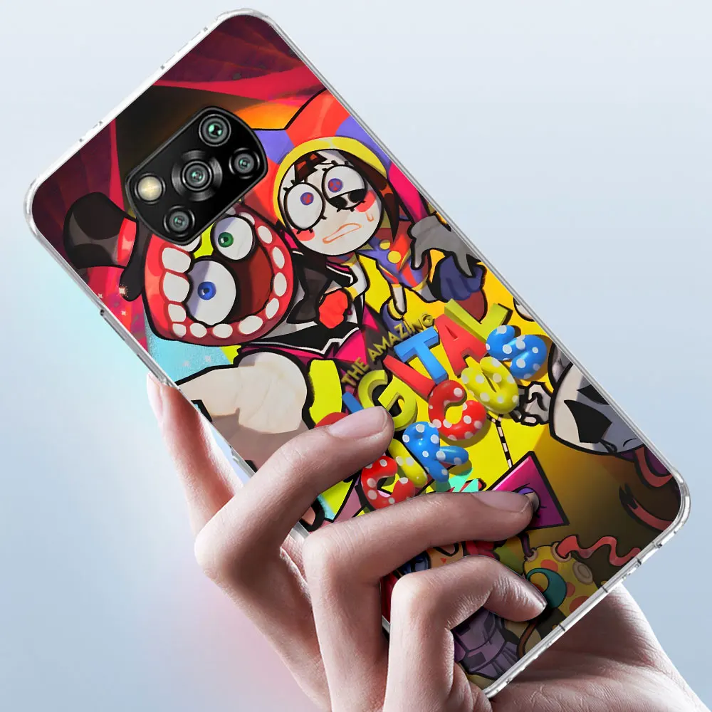 The Amazing Digital Circus Jax Case for Xiaomi Poco X6 X4 F4 X3 X5 F5 M5s Pocophone F1 F3 M3 F2 M4 Pro Transparent Phone Cover