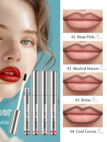 Waterproof Lip Liner Peel Off Tattoo Lipgloss Waterproof Long Lasting Matte Lip Tint Brown Contour Tear-off Lips Stain Cosmetic