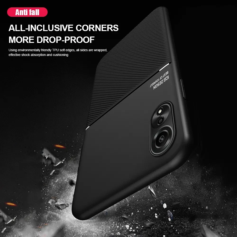 For OPPO A79 A78 A58 Case Protective Cover For OPPO A98 5G A57 A57S A94 A95 Built-in Car Magnetic Holder Phone Coque Fundas