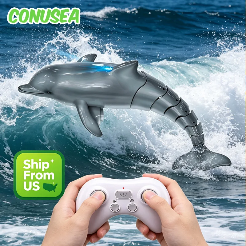 Rc Boat Dolphin Whale Shark Water Toy 2.4G Remote Control Manta Fish Animal Water Boats Ship Robots Fish Electric Toys for Boys