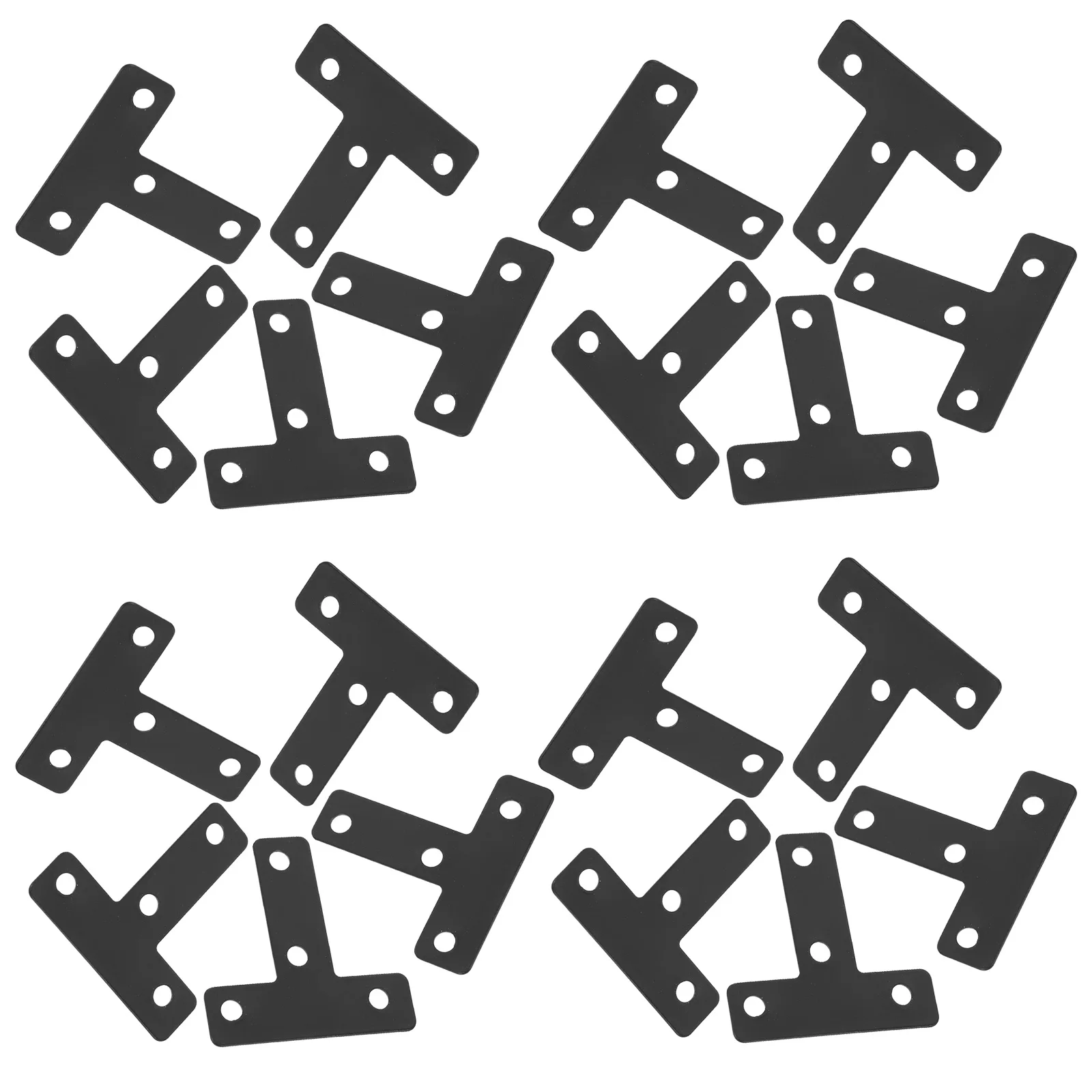

20pcs T-Shape Corner Brackets Stainless Steel Heavy Duty Flat Angle Braces For Wood Furniture Repair Universal Fixing Plate