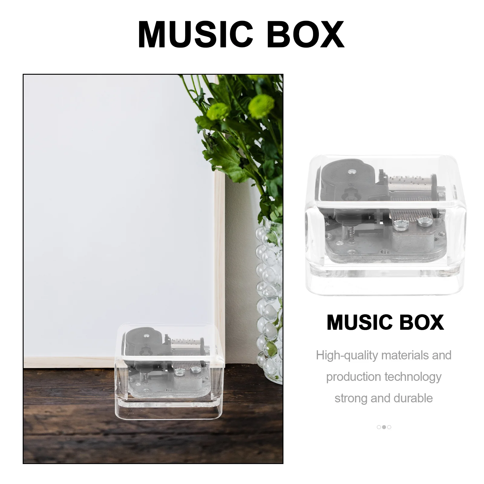 

1pc Music Box Movement Replacement Diy Installation For Wooden Glass Plastic Box Wind Up Sound Therapeutic Kids Adults Acrylic