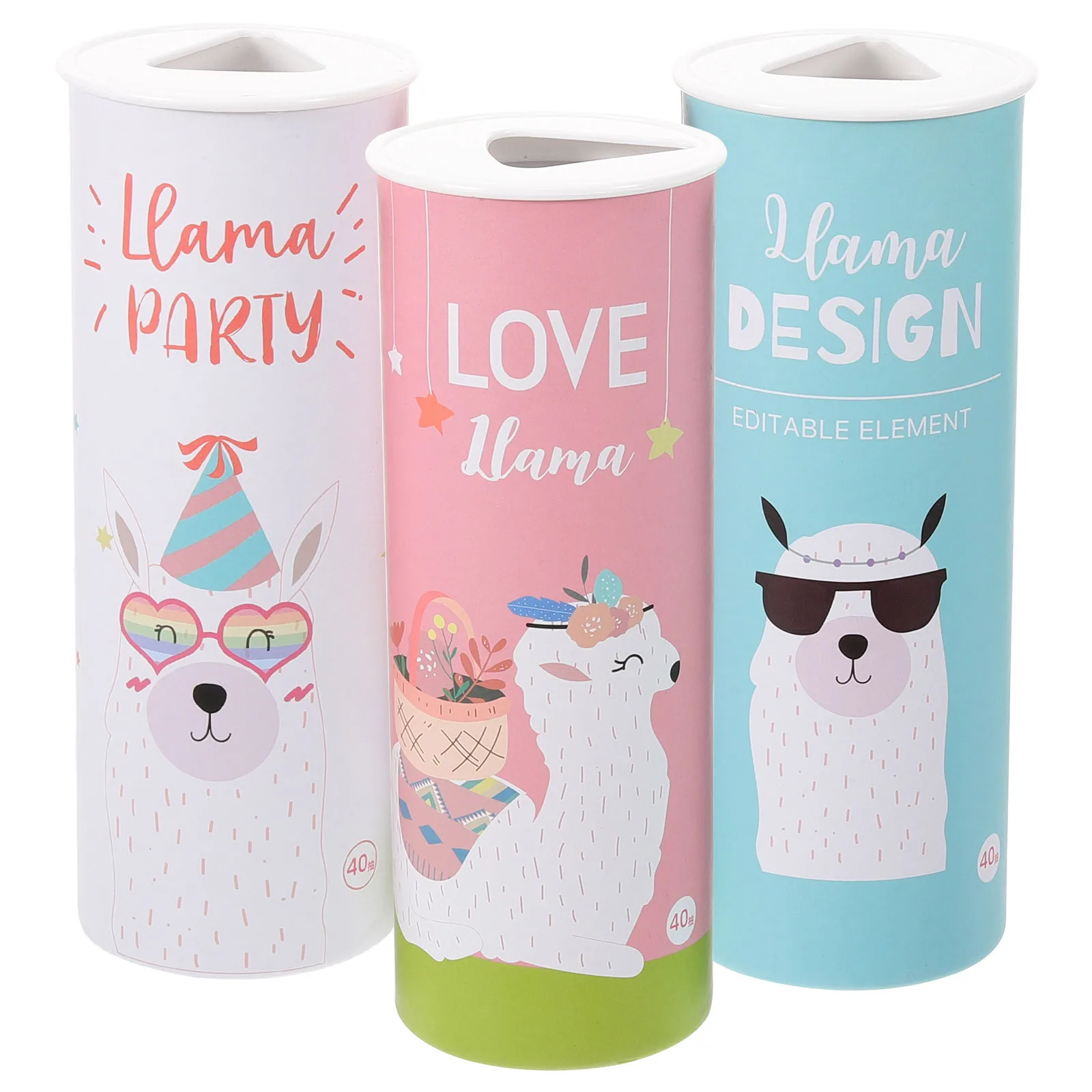 

3pcs Tissue Cylinder Refillable Round Tissue Boxes For Car Cup Holder Portable Tissues For Car Interior Napkins