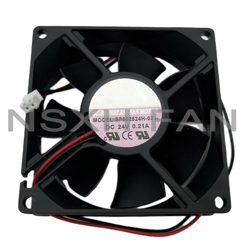 Ventilateur de refroidissement serveur 2 fils SP802524H-03 24V 0.21A 80x80x25mm