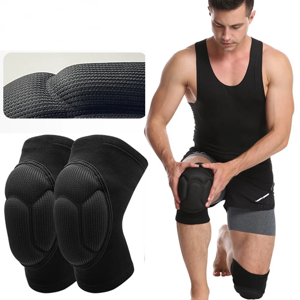 1 Pair Thicked Football Volleyball Extreme Sports Ski Knee Pads Fitness Knee Support Cycling Knee Protector Kneepad